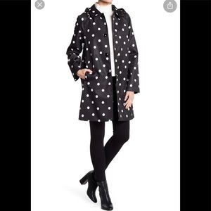 NWT Kate Spade Trench Polka Dot Rain Coat Size Small